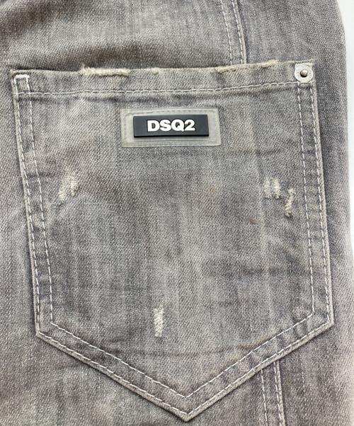 DSQUARED2（ディースクエアード）DSQUARED2 (ディースクエアード) 加工デニムパンツ グレー サイズ:Lの古着・服飾アイテム