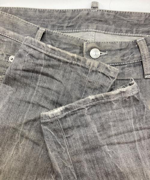 DSQUARED2（ディースクエアード）DSQUARED2 (ディースクエアード) 加工デニムパンツ グレー サイズ:Lの古着・服飾アイテム