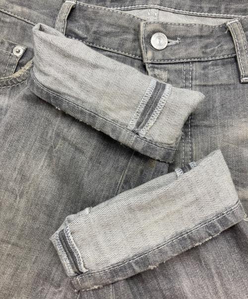 DSQUARED2（ディースクエアード）DSQUARED2 (ディースクエアード) 加工デニムパンツ グレー サイズ:Lの古着・服飾アイテム