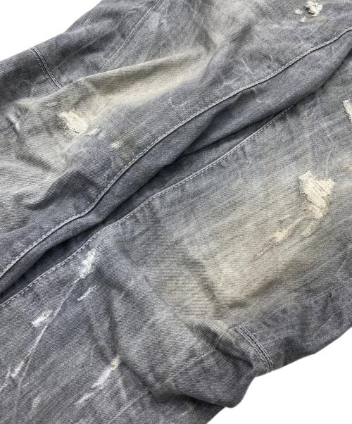 DSQUARED2（ディースクエアード）DSQUARED2 (ディースクエアード) 加工デニムパンツ グレー サイズ:Lの古着・服飾アイテム