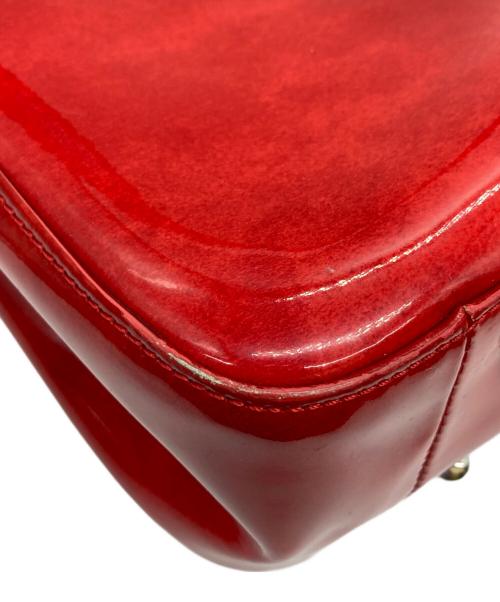 LONGCHAMP（ロンシャン）LONGCHAMP (ロンシャン) エナメルショルダーバッグ レッドの古着・服飾アイテム