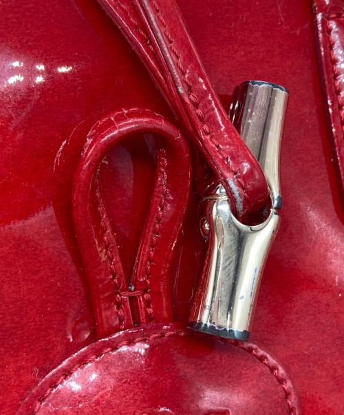 LONGCHAMP（ロンシャン）LONGCHAMP (ロンシャン) エナメルショルダーバッグ レッドの古着・服飾アイテム