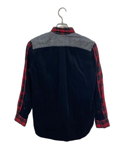 COMME des GARCONS JUNYA WATANABE MAN（コム デ ギャルソン ジュンヤ ワタナベ マン）COMME des GARCONS JUNYA WATANABE MAN (コム デ ギャルソン ジュンヤ ワタナベ マン) 切替シャツ レッド×ブラック サイズ:XSの古着・服飾アイテム