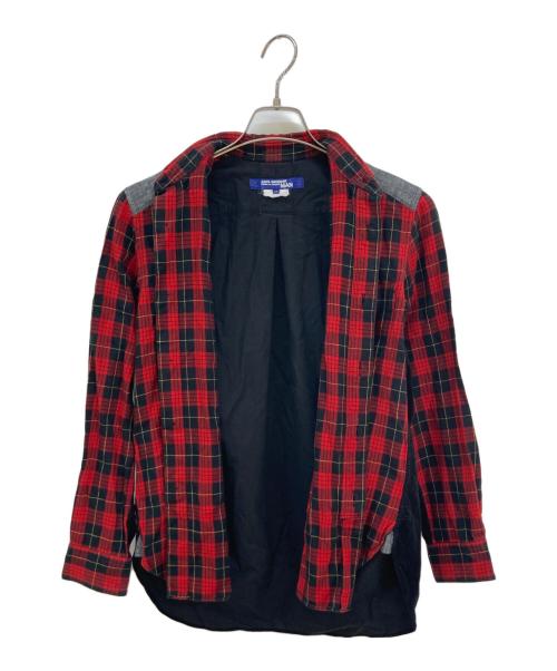 COMME des GARCONS JUNYA WATANABE MAN（コム デ ギャルソン ジュンヤ ワタナベ マン）COMME des GARCONS JUNYA WATANABE MAN (コム デ ギャルソン ジュンヤ ワタナベ マン) 切替シャツ レッド×ブラック サイズ:XSの古着・服飾アイテム
