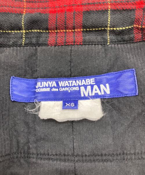 COMME des GARCONS JUNYA WATANABE MAN（コム デ ギャルソン ジュンヤ ワタナベ マン）COMME des GARCONS JUNYA WATANABE MAN (コム デ ギャルソン ジュンヤ ワタナベ マン) 切替シャツ レッド×ブラック サイズ:XSの古着・服飾アイテム