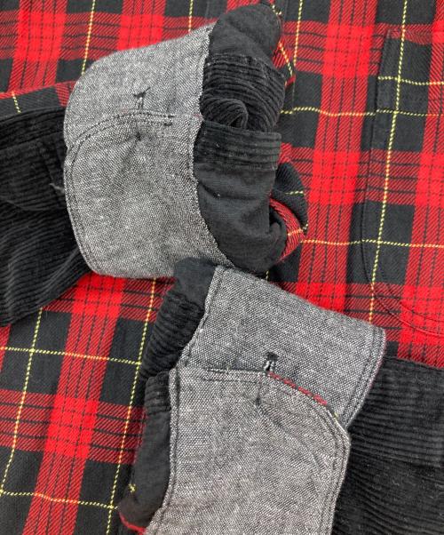 COMME des GARCONS JUNYA WATANABE MAN（コム デ ギャルソン ジュンヤ ワタナベ マン）COMME des GARCONS JUNYA WATANABE MAN (コム デ ギャルソン ジュンヤ ワタナベ マン) 切替シャツ レッド×ブラック サイズ:XSの古着・服飾アイテム