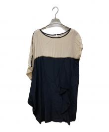 GRACE CONTINENTAL（（グレースコンチネンタル）の古着「シルクワンピース」｜ベージュ