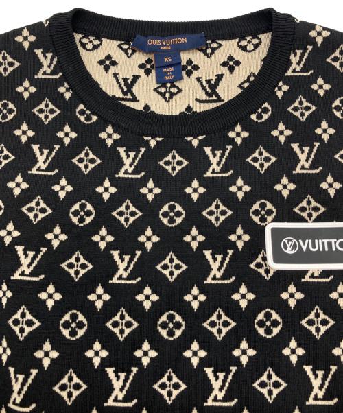 LOUIS VUITTON（ルイ ヴィトン）LOUIS VUITTON (ルイ ヴィトン) モノグラムシルクブレンドS/Sニット ブラック サイズ:XSの古着・服飾アイテム
