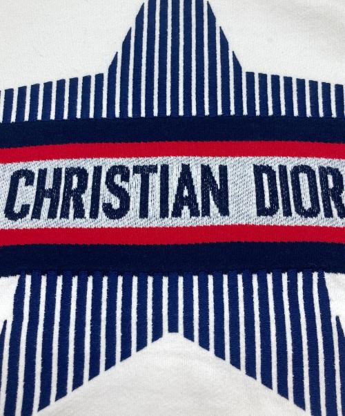 Christian Dior（クリスチャン ディオール）Christian Dior (クリスチャン ディオール) スターデザインロゴパーカー ホワイト サイズ:XSの古着・服飾アイテム