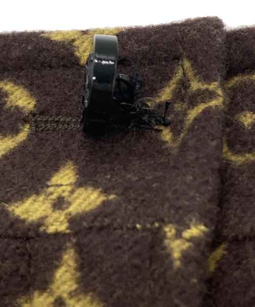 LOUIS VUITTON（ルイ ヴィトン）LOUIS VUITTON (ルイ ヴィトン) ウールモノグラムミニスカート ブラウン サイズ:34の古着・服飾アイテム