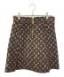 LOUIS VUITTON (ルイ ヴィトン) ウールモノグラムミニスカート ブラウン サイズ:34：80000円
