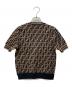 FENDI (フェンディ) S/S ズッカ柄ニット ブラウン サイズ:36：52000円