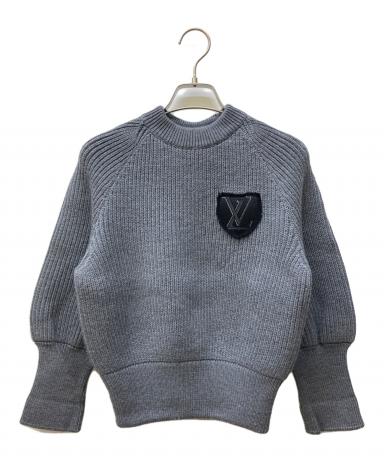 美品⭐︎LOUIS VUITTON リブニットクロップトップ 大人可愛い♪国内発】LVモノグラム ニット クロップトップ (Louis