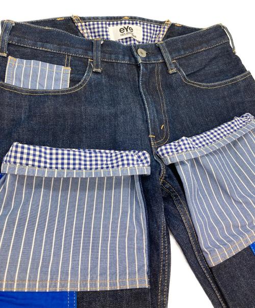 eYe JUNYA WATANABE CdG MAN（アイ ジュンヤ ワタナベ コム デ ギャルソン マン）eYe JUNYA WATANABE CdG MAN (アイ ジュンヤ ワタナベ コム デ ギャルソン マン) 再構築デニムパンツ インディゴ サイズ:Sの古着・服飾アイテム