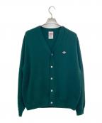 DANTONダントン）の古着「ラムウールVネックカーディガン」｜グリーン
