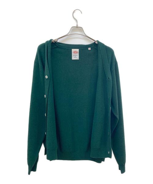 DANTON（ダントン）DANTON (ダントン) ラムウールVネックカーディガン グリーン サイズ:42の古着・服飾アイテム
