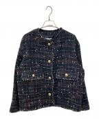 23区ニジュウサンク）の古着「ミックスツイードジャケット」｜ブラック