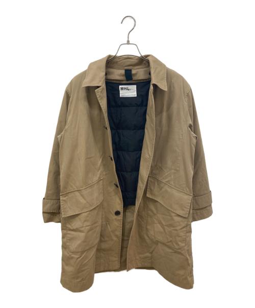 MHL（エムエイチエル）MHL (エムエイチエル) ライナー付ステンカラーコート ブラウン サイズ:Sの古着・服飾アイテム