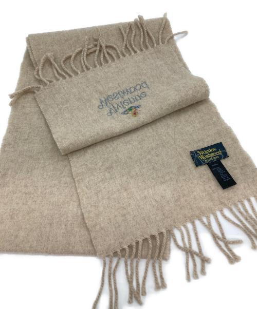 Vivienne Westwood（ヴィヴィアンウエストウッド）Vivienne Westwood (ヴィヴィアンウエストウッド) マフラー ベージュの古着・服飾アイテム