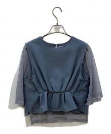 Ameri（アメリ）の古着「シアースリーブブラウス」｜ブルー