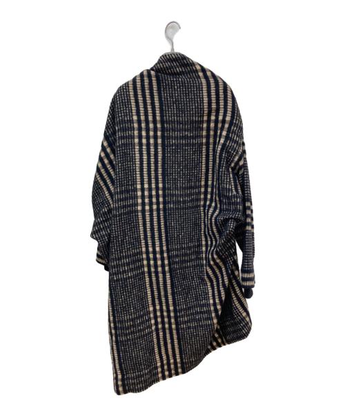 Vivienne Westwood RED LABEL（ヴィヴィアンウエストウッドレッドレーベル）Vivienne Westwood RED LABEL (ヴィヴィアンウエストウッドレッドレーベル) ブランケットチェック変形ケープコート ベージュ×ブラック サイズ:Mの古着・服飾アイテム
