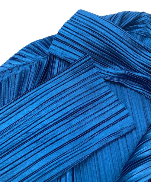 PLEATS PLEASE（プリーツプリーズ）PLEATS PLEASE (プリーツプリーズ) ロングカーディガン ブルー サイズ:不明の古着・服飾アイテム