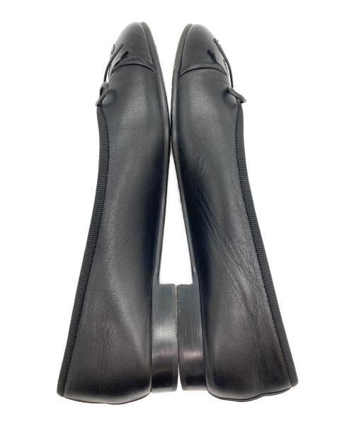 CHANEL（シャネル）CHANEL (シャネル) ココマークキャップトゥバレエシューズ ブラック サイズ:35Cの古着・服飾アイテム