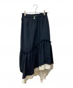 machattマチャット）の古着「フレアロングスカート」｜ブラック