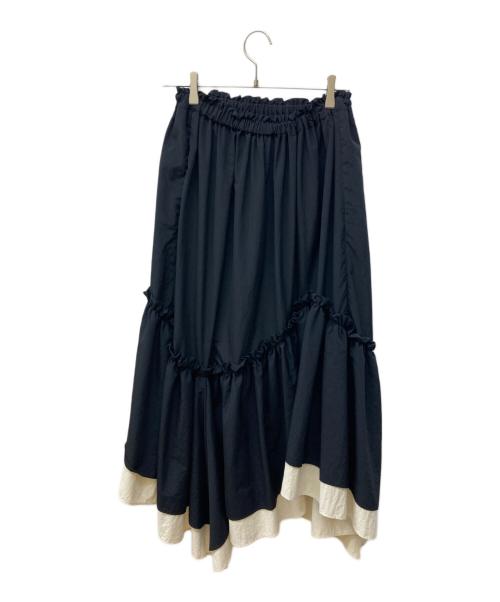 machatt（マチャット）machatt (マチャット) フレアロングスカート ブラック サイズ:FREEの古着・服飾アイテム