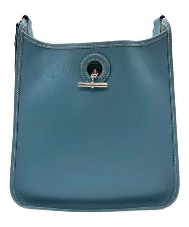 エルメス HERMES ヴェスパPM ショルダーバッグ レザー ブルージーン シルバー金具 □I刻印 2005年 中古 新入荷 HE0871 中古・古着通販】HERMES (エルメス) VESPA PM/ショルダーバッグ ブルー
