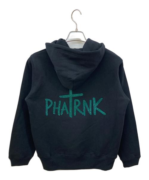 PHATRNK（ファットランク）PHATRNK (ファットランク) ラインストーンロゴパーカー ブラック サイズ:Sの古着・服飾アイテム