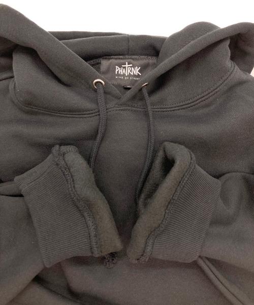 PHATRNK（ファットランク）PHATRNK (ファットランク) ラインストーンロゴパーカー ブラック サイズ:Sの古着・服飾アイテム