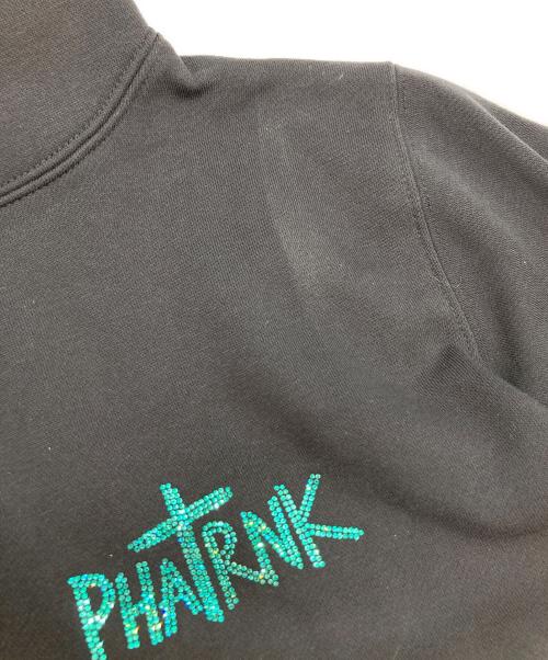 PHATRNK（ファットランク）PHATRNK (ファットランク) ラインストーンロゴパーカー ブラック サイズ:Sの古着・服飾アイテム