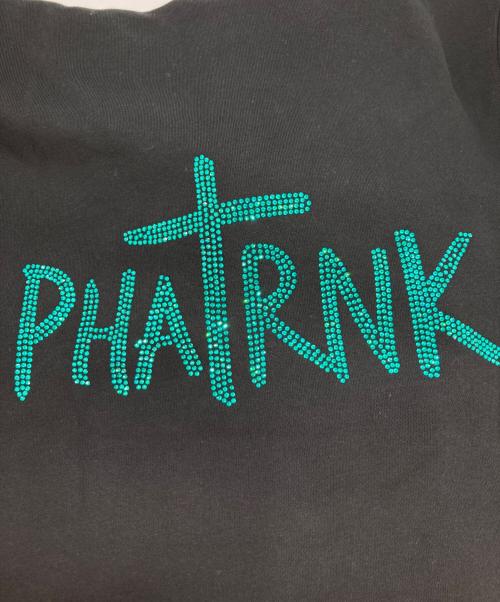 PHATRNK（ファットランク）PHATRNK (ファットランク) ラインストーンロゴパーカー ブラック サイズ:Sの古着・服飾アイテム