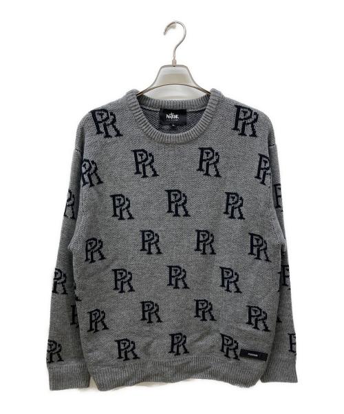 PHATRNK（ファットランク）phatrnk (ファットランク) PRロゴニット グレー サイズ:Lの古着・服飾アイテム