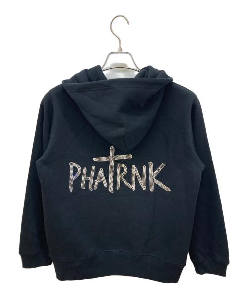 PHATRNK（ファットランク）PHATRNK (ファットランク) ラインストーンロゴパーカー ブラック サイズ:Sの古着・服飾アイテム
