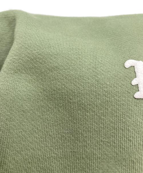 PHATRNK（ファットランク）PHATRNK (ファットランク) フロッキープリントクロスロゴパーカー グリーン サイズ:Mの古着・服飾アイテム
