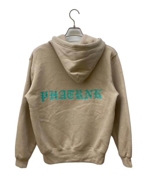 PHATRNK（ファットランク）phatrnk (ファットランク) ロゴプリントパーカー ベージュ サイズ:Mの古着・服飾アイテム
