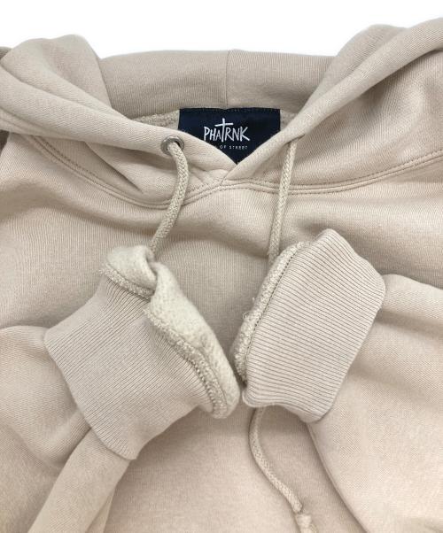 PHATRNK（ファットランク）phatrnk (ファットランク) ロゴプリントパーカー ベージュ サイズ:Mの古着・服飾アイテム
