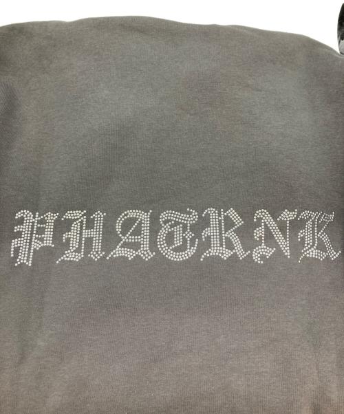 PHATRNK（ファットランク）PHATRNK (ファットランク) ラインストーンロゴパーカー グレー サイズ:XLの古着・服飾アイテム
