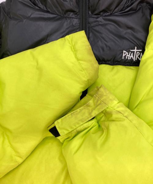 PHATRNK（ファットランク）phatrnk (ファットランク) ダウンジャケット ブラック×イエロー サイズ:Ⅿの古着・服飾アイテム
