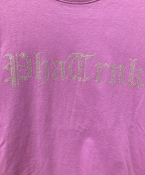 PHATRNK（ファットランク）PHATRNK (ファットランク) ラインストーンTシャツ パープル サイズ:XSの古着・服飾アイテム