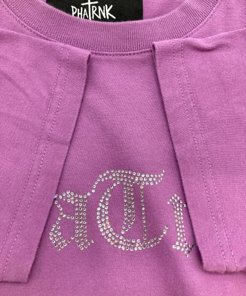 PHATRNK（ファットランク）PHATRNK (ファットランク) ラインストーンTシャツ パープル サイズ:XSの古着・服飾アイテム