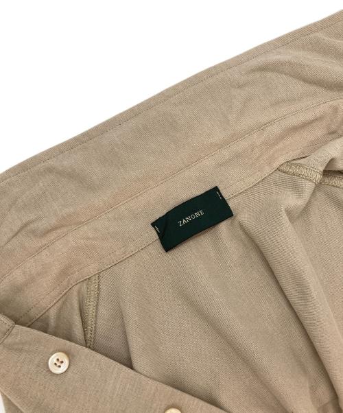 Zanone（ザノーネ）Zanone (ザノーネ) コットンニットシャツ ベージュ サイズ:44の古着・服飾アイテム