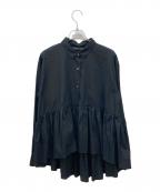 mizuiro-indミズイロインド）の古着「チュニックシャツブラウス」｜ブラック