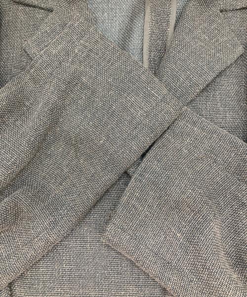 Burberry's（バーバリー）Burberry's (バーバリーズ) リネンブレンドテーラードジャケット ブラウン サイズ:42の古着・服飾アイテム