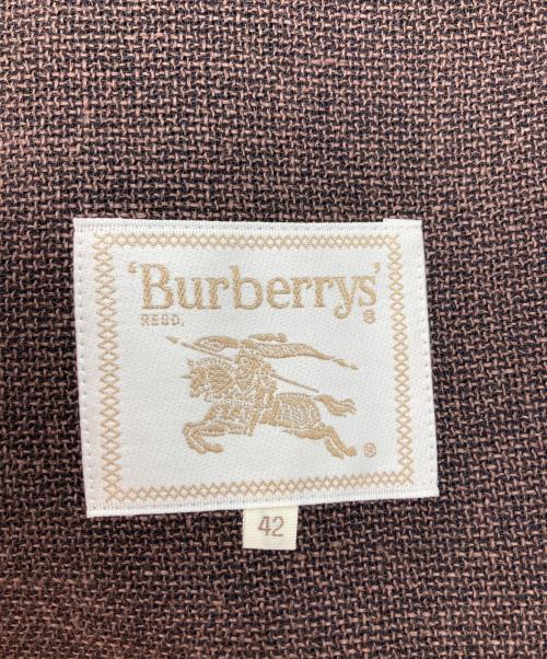 Burberry's（バーバリー）Burberry's (バーバリーズ) リネンブレンドテーラードジャケット ブラウン サイズ:42の古着・服飾アイテム