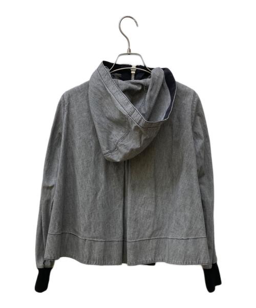 sacai luck（サカイラック）sacai luck (サカイラック) 変形フード付きジップパーカー グレー サイズ:1の古着・服飾アイテム