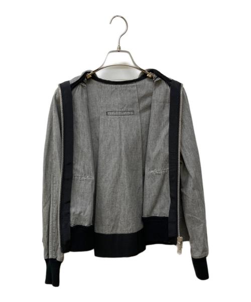 sacai luck（サカイラック）sacai luck (サカイラック) 変形フード付きジップパーカー グレー サイズ:1の古着・服飾アイテム