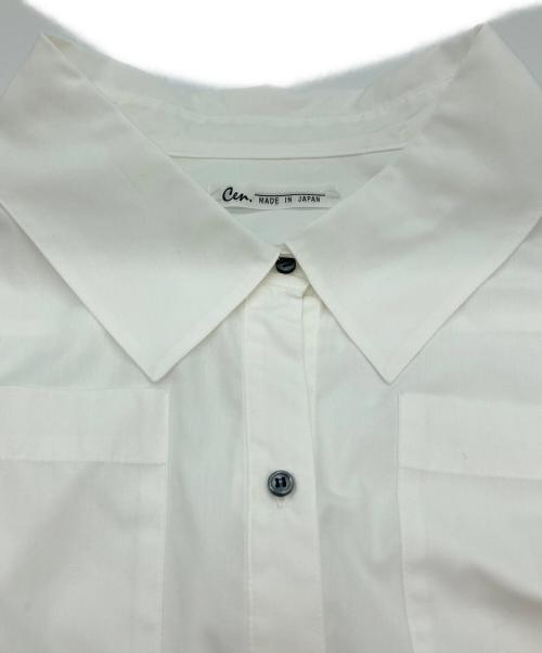 Cen.（セン）Cen. (セン) サイドフリルシャツ ホワイト サイズ:Freeの古着・服飾アイテム